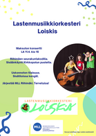 Ilmainen lastenkonsertti la 11.4 klo 15 Riihimäen Kirkkopuiston Seurakuntakodilla. Esiintyjänä Loiskis. 